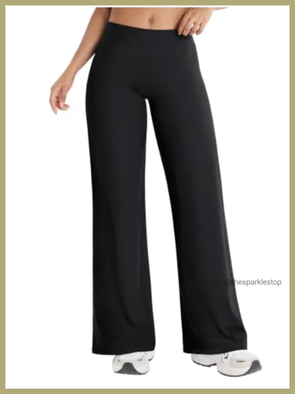 Low Rise Straight Leg Leggings Yoga Workout Pants No Front Seam